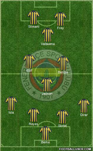 Fenerbahçe SK Formation 2018