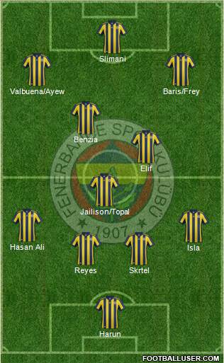 Fenerbahçe SK Formation 2018