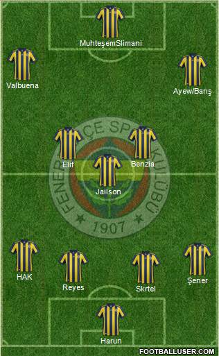 Fenerbahçe SK Formation 2018