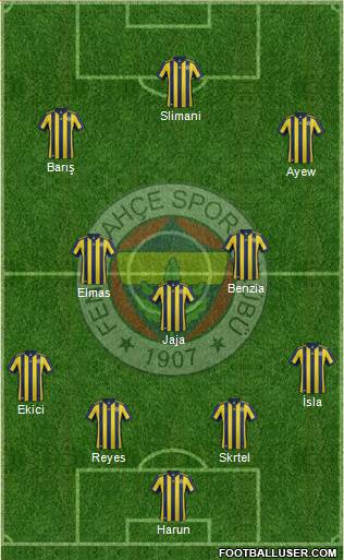 Fenerbahçe SK Formation 2018