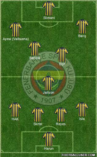 Fenerbahçe SK Formation 2018