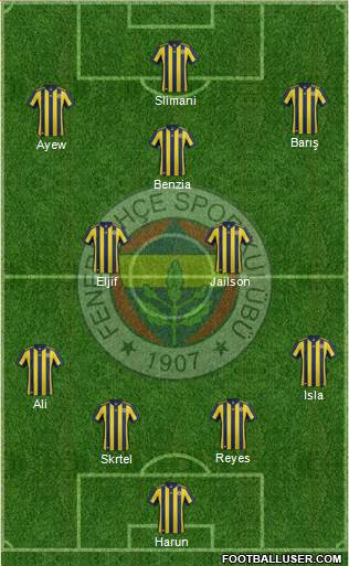 Fenerbahçe SK Formation 2018