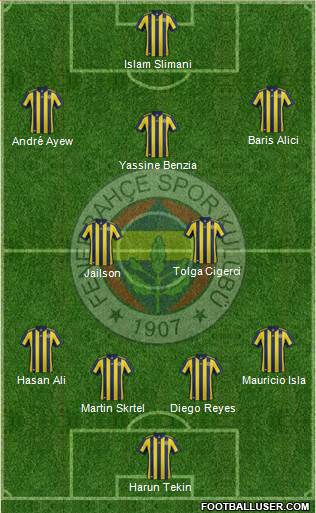 Fenerbahçe SK Formation 2018
