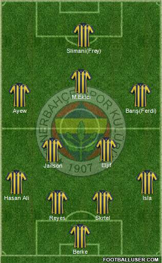 Fenerbahçe SK Formation 2018