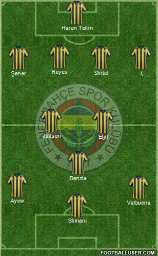 Fenerbahçe SK Formation 2018