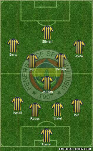 Fenerbahçe SK Formation 2018