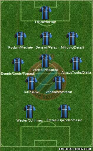 Club Brugge KV Formation 2018