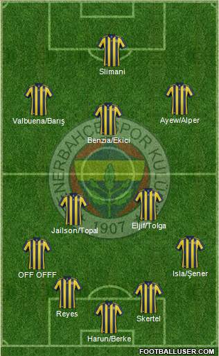 Fenerbahçe SK Formation 2018