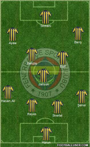 Fenerbahçe SK Formation 2018