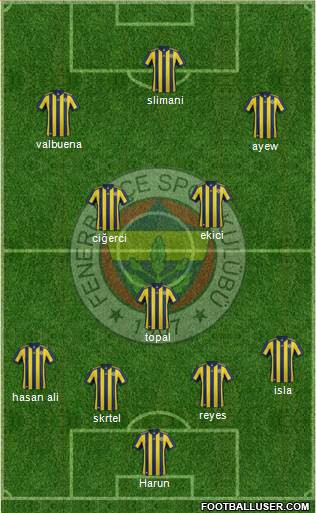 Fenerbahçe SK Formation 2018