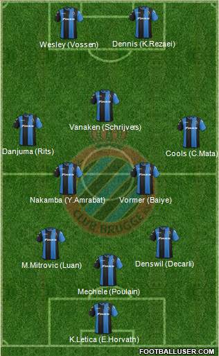 Club Brugge KV Formation 2018