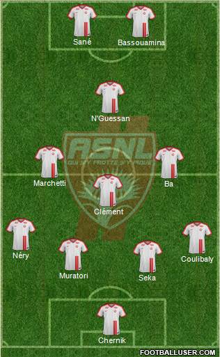 A.S. Nancy Lorraine football formation