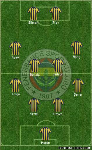 Fenerbahçe SK Formation 2018