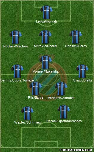 Club Brugge KV Formation 2018
