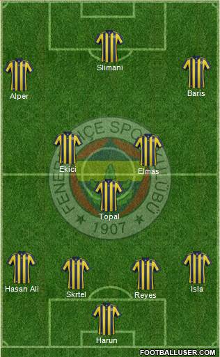 Fenerbahçe SK Formation 2018