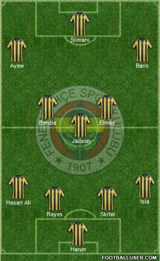 Fenerbahçe SK Formation 2018