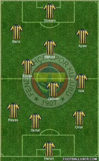 Fenerbahçe SK Formation 2018