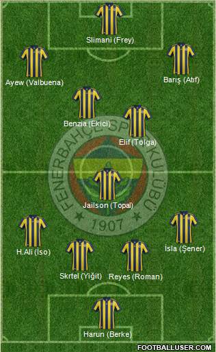 Fenerbahçe SK Formation 2018