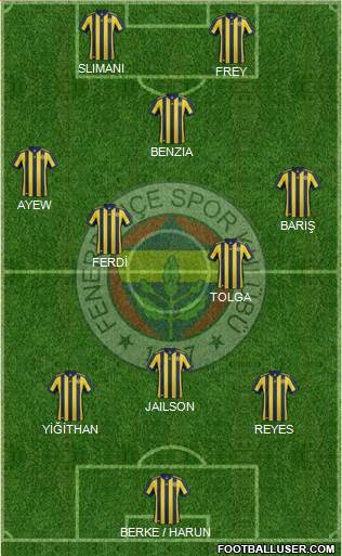 Fenerbahçe SK Formation 2018
