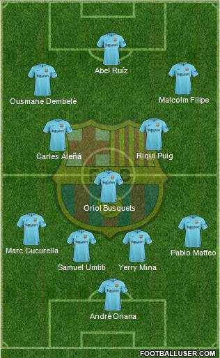F.C. Barcelona Formation 2018