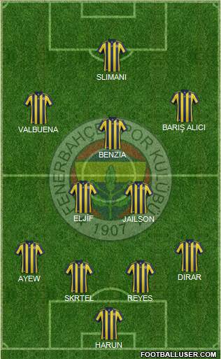 Fenerbahçe SK Formation 2018