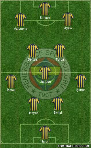 Fenerbahçe SK Formation 2018