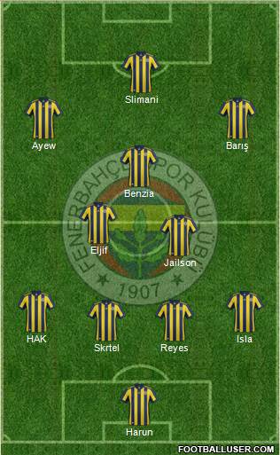 Fenerbahçe SK Formation 2018