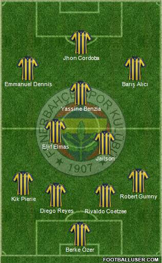 Fenerbahçe SK Formation 2018