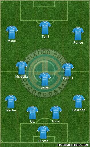 Belgrano de Córdoba football formation