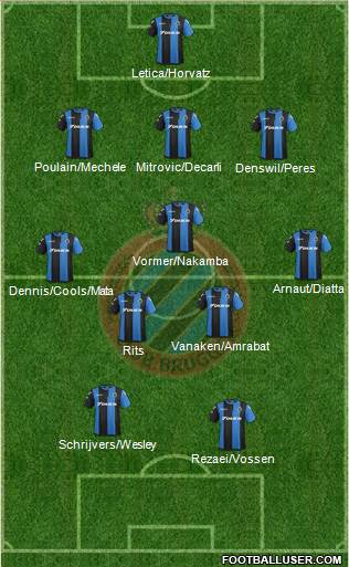 Club Brugge KV Formation 2018