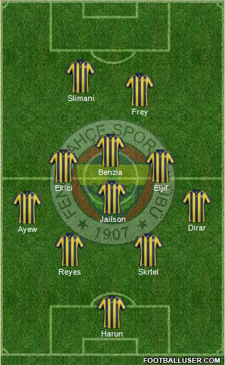 Fenerbahçe SK Formation 2018