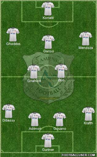 Amiens Sporting Club Football Formation 2018