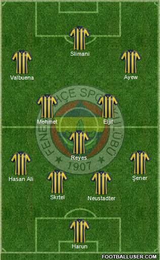 Fenerbahçe SK Formation 2018