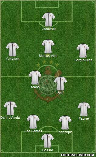SC Corinthians Paulista 4-2-3-1 football formation