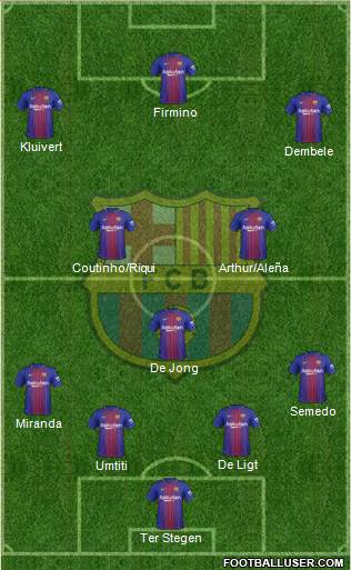 F.C. Barcelona Formation 2018
