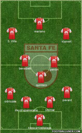 Santa Fe CD football formation