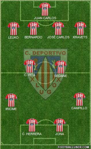 C.D. Lugo 4-4-2 football formation