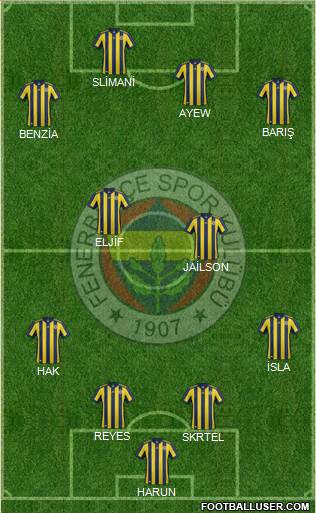 Fenerbahçe SK Formation 2018