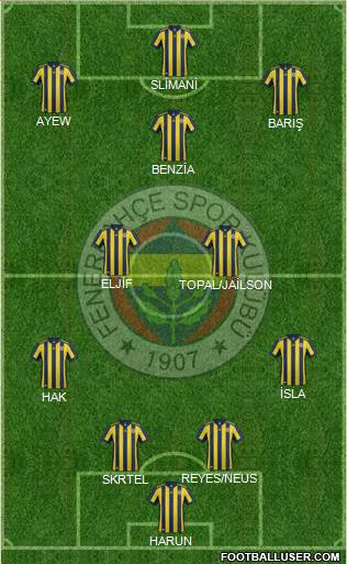 Fenerbahçe SK Formation 2018