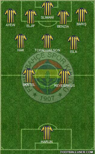Fenerbahçe SK Formation 2018