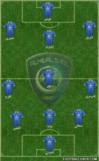 Al-Hilal (KSA) Formation 2018
