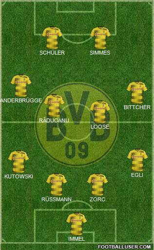 Borussia Dortmund Formation 2018