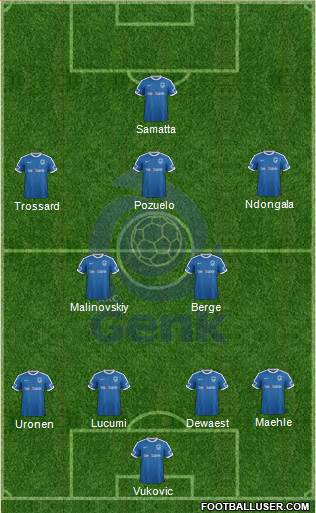 K Racing Club Genk football formation