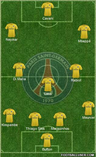 Paris Saint-Germain Formation 2018
