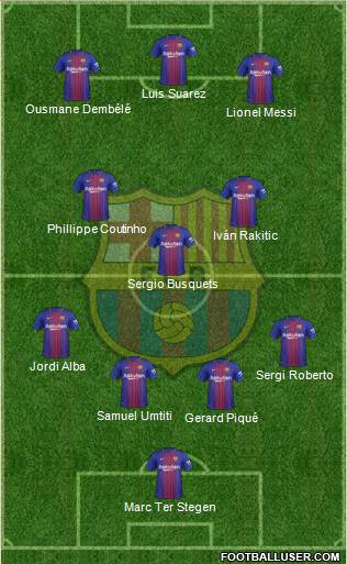 F.C. Barcelona Formation 2018