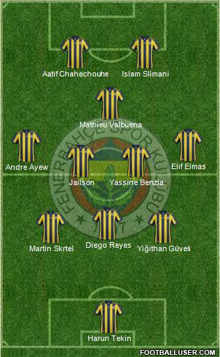 Fenerbahçe SK Formation 2018