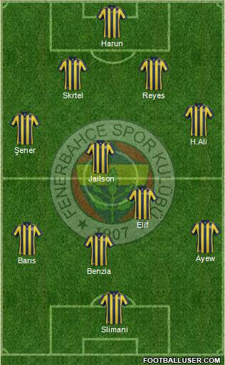 Fenerbahçe SK Formation 2018