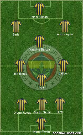 Fenerbahçe SK Formation 2018