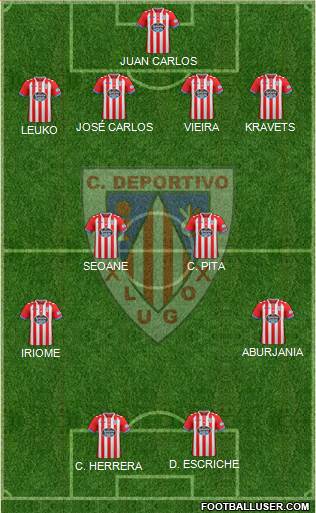 C.D. Lugo 4-4-2 football formation