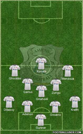 Amiens Sporting Club Football Formation 2018